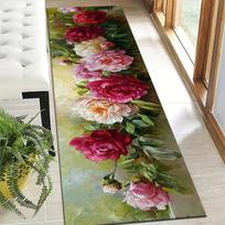 1Pcs Pastoral Style Non-Slip Washable Area Rug Runner for Entryway, Living Room, Bedroom & Patio 80X200cm white