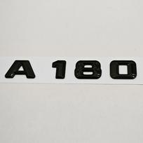 Blizgūs Juodi 3D Automobilio Galinės Bagažinės Emblemos Raidės Lipdukas Benz A Klasės W176 W177 A180 A200 A220 A250 A260 Priedai black
