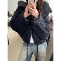 Žiemos laisvas laisvalaikio vienspalvis moteriškas paltas tranšėjos striukė moterų mada elegantiški atsitiktiniai moteriški drabužiai One Size kava