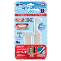 Spin Smile 360 Ultrasonic Dental Cleaner With Vibration For Athome Teeth Whitening white