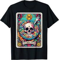 The Cereal Killer Tarot Card Funny Graphic T-Shirt XXL