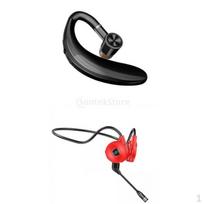 2 Pieces Headphones with Mic for Running Driving Low Latency black