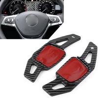 Carbon Fiber Look automobilio vairo perjungimo svirties prailginimas, skirtas VW Golf MK8 GTI/GTD/GTE/R-Line Polo Jetta Tiguan anglies pluošto juodos spalvos