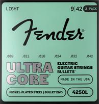 Fender Ultracore™ Bullets™ 4250L kitaran kielet, nikkelöity teräs, Bullet-pää .009-.042, 3 kpl pakkaus (073-3250-603)English: Ultracore™ Bullets™ 4250L guitar strings, nickel-plated steel, Bullet