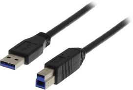 Deltaco USB3-120S USB cable USB 3.2 Gen 1 (3.1 Gen 1) 2 m USB A USB B 4.8Gbit/s Black