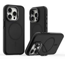 Magsafe Phone Case For iPhone 16 15 14 13 12 Pro Max Plus Metal Camera Bracket Holder Magnetic Wireless Charge Translucent Cover For iPhone 14Pro juoda
