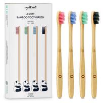 My White Secret Bamboo toothbrush ( Bamboo Toothbrush) 4 pc Dantų šepetėlis