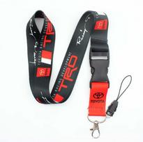 1x Raktų pakabuko dirželis ID kortelės laikiklis Kaklo dirželiai Toyota TRD Corolla Yaris Aygo Prius Camry Auris Avensis Raktų laikiklio priedas NH0 black