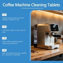Universal Coffee Machine Cleaning Tablets Fast Dissolve Stain Remover For Daily Coffee Maker Maintenance in Home one size brown