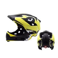 Kids Balance Bike Helmet Full Coverage EPS Safety With Removable Chin Guard Toddlers Children Black-Green black