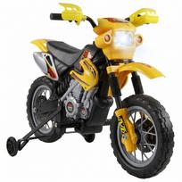 Kids Electric Motorcycle, 6V Battery, Training Wheels, Yellow/Black