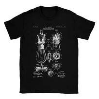 Electric Light Bulb Patent T-and kids tshirt 100% Cotton Gift Short Sleeve Clothing Short Sleeve and kids tshirt Men Women All-Season 150 gray