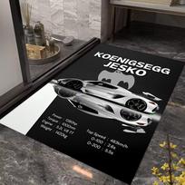 Koenigsegg Jesko: Power Unleashed carpet printing Home Decor Dormitory decoration Room Fashion 70x100cm( 27x39in )