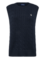 Polo Ralph Lauren - Cable-Knit Cotton Sweater Vest - Sportinis megztinis - Tamsiai mėlyna