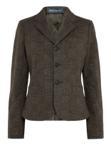 Polo Ralph Lauren - Single-Breasted Glen Check Blazer - Vieneilės striukės - Ruda