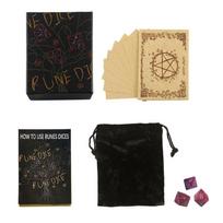 Resin Rune Dices Set Polyhedral Dices Multi-Sided Rune Dices Role Playing Game Set forTabletop Player Easy to Use 1 beige