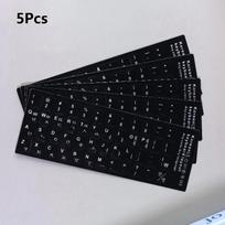 5 vnt. Korėjietiški klaviatūros lipdukai Vandeniui atsparūs PVC klaviatūros lipdukai Nešiojamojo kompiuterio, stalinio kompiuterio dekoravimui Universalūs lipdukai Black white gray