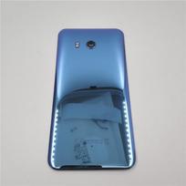 HTC U11 Naujas Stiklinis Galinis Dangtelis Baterijai Galinė Durų Panelė Korpusas Su Kameros Lęšiu Atsarginė Dalis juoda