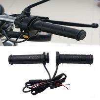 22MM Motorcycle Hand Handles Grips Handlebar Heater Warmer Kit Heated Steering Wheel 12V black