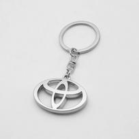 3D Metalinis Odinis Automobilio Raktų Pakabukas Emblema Toyota Chr Rav4 Yaris Prius Avensis Auris Corolla TRD Ženklelis Raktų Pakabukai Aksesuarai QV7 gray