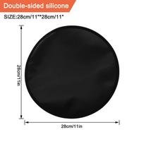 Fire Pit Mat With Silicone Glass Fiber Fireproof Pad For Outdoor Decks And Heat Resistance 14inch black