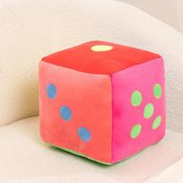 New Creative Big Size Dice Plush Toys Stuffed Colorful Lifelike Dice Throw Pillow Pretty Room Decor Amusing Game Props 12cm red