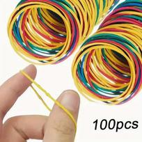 100/200 vienetų kasetinio tipo įvairiaspalvių guminių juostelių skersmuo 38 mm biuro reikmenims mokyklinės gumelės white
