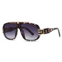 Oversized Vintage Pilot Big Frame Sunglasses Women For Men Luxury Brand Designer Sun Glasses Punk Popular Metal Rivet Shades black