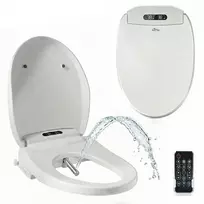 MEDIA-TECH Smart Toilet Seat MT5705 Electronic Bidet su šildoma sėdyne, šilto vandens plovimu, džiovintuvu, dezodorantu, naktine šviesa, nuotolinio valdymo pultu