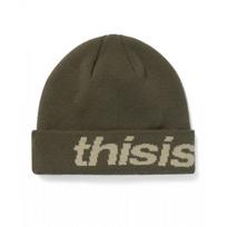 Thisisneverthat Hsp Logo Big Cuff Beanie Khaki F black