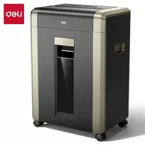 Deli ET099 kryžminio pjovimo popieriaus smulkintuvas, 10 lapų, 15L, P-4 saugumo lygis