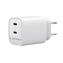 Gembird TA-UC-2C-PD45-01-W 45W USB-C Dual Port Wall Charger White