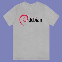 Linux Debian Men's Grey Size S-3XL 3XL gray