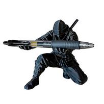 3D spausdintas ninja rašiklių laikiklis Šauni ninja figūrėlė Pieštukų stovas Dekoratyvus stalo organizatorius Anime gerbėjams Biuro stalas Žaidimų kambario dekoras juoda