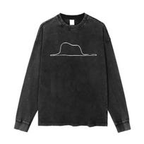 Le Petit Little Prince Vintage Washed Cotton Vintage Solid O Collared Long Sleeve T Shirt For Men & Women - Men's Summer Cott... 3XL įvairiaspalvis