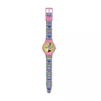 PULIO analoginis laikrodis skardinėje dėžutėje - Disney Minnie Mouse, rožinis PU odos dirželis, kvarcinis mechanizmas, 30mm metalo lydinio korpusas, atsparus purslams, mergaitėms nuo 6 metų