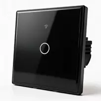 Qoltec Smart Touch Light Switch 1-Gang Wi-Fi Timer Tuya White