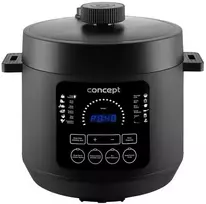 CONCEPT CK6001 5 l daugiafunkcis puodas 900 W, 10 programų, neprideganti danga, juodos/nerūdijančio plieno spalvos