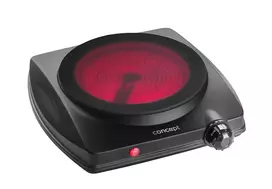 CONCEPT VE3065 vieno kaitinimo elemento elektrinė kaitlentė 1250W juoda