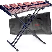 Stagg XYLO-SET-37 37 natų ksilofonas su stovu, dėklu ir plaktukais – F5-F8, Fibrasynth juostos, aliuminio rezonatoriai