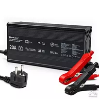 Qoltec 12V 20A intelektualus LiFePO4 akumuliatoriaus įkroviklis su LED indikacija ir aktyviu aušinimu