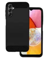 iLike Samsung Galaxy A14 5G dėklas Carbon Black - TPU galinis dangtelis su anglies pluošto tekstūra