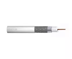 DIGITUS RG-6 koaksialinis kabelis, 1,05 mm varis, 75 omų, dvigubai ekranuotas (2x folija + 77% pynė), Eca, PVC apvalkalas, 305 m, baltas