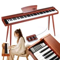 V-TONE BL-130 skaitmeninis pianinas su spinetu, rudas, 88 klavišų, graduoto plaktuko veikimas