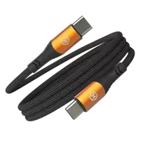 HAMMER USB-C į USB-C laidas 1,2 m 60W PD greitas įkrovimas ir duomenų sinchronizavimas, juodas
