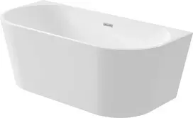 DEANTE KDS_015W 150 cm sieninis arba laisvai pastatomas akrilinis ovalus vonios kubilas, baltas, 220L talpa
