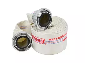 AWTOOLS AW WATER HOSE KPL. FIREFIGHTER 3 x 25m 8BAR gaisrinės žarnos rinkinys, 75m iš viso, 52mm Storz C movos, baltas