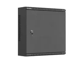 LANBERG TPR 10 10 colių sieninis tinklo spintas 400x400x140 mm juodas, surinktas, su stiklo durimis