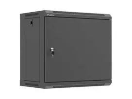 LANBERG WF03-5309-00B Sieninis 19 inch 9U 540x350 mm juodos spalvos stelažo kabinetas su vientisomis metalinėmis durimis (plokščias paketas)