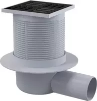 DEANTE KOS_N01C nerūdijančio plieno taškinio nutekėjimo grotelės 150x150 mm